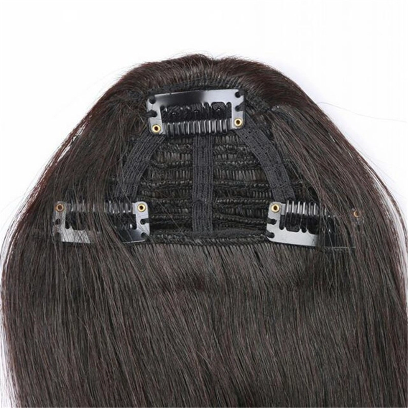Clip in bang human hair extensions for black hair HJ 025